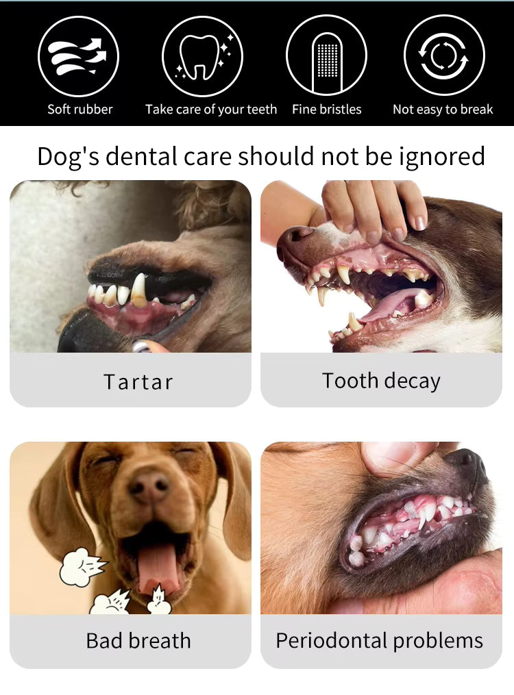 SheFix® Dog Cat Silicone Finger Toothbrush